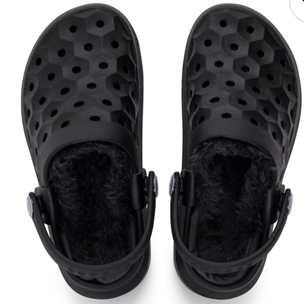 Joybees Varsity Lined Clog Trendsetter Black Gitter/Black W5 Big Kids 3.5 NEW